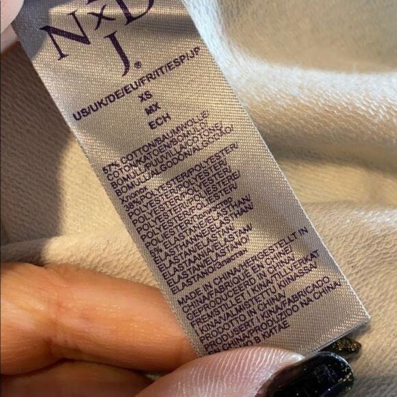 NYDJ Sweatshirt XS City Sport Camo Sweatshirt Blue Gray White Not Your Daughters - Picture 4 of 5